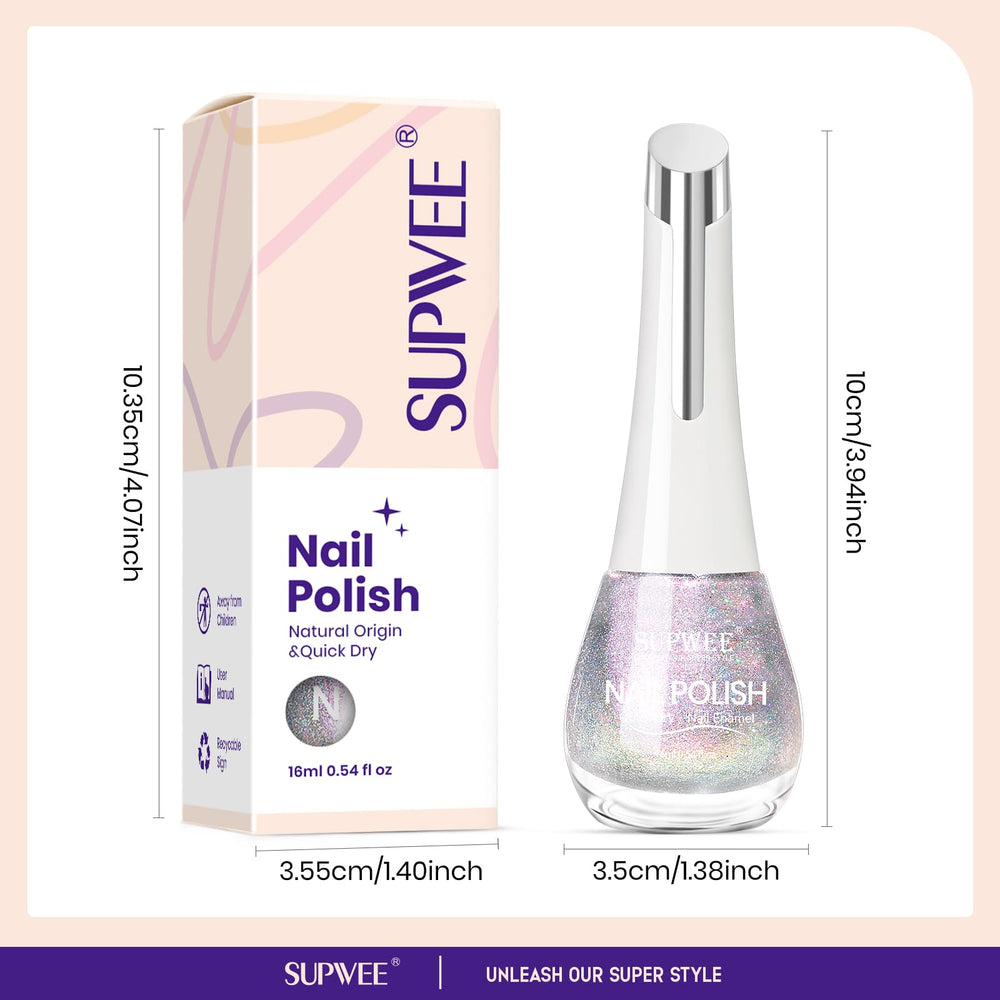 SUPWEE Vernis 16ml, application facile et couleur vive.