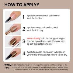 Vernis SUPWEE brun cat-eye à pigments purs pour une manucure durable