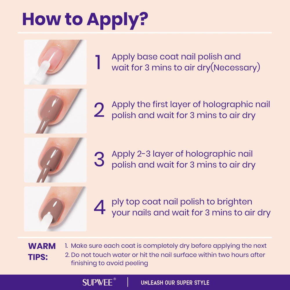 Vernis SUPWEE brun, parfait pour des créations de nail art maison