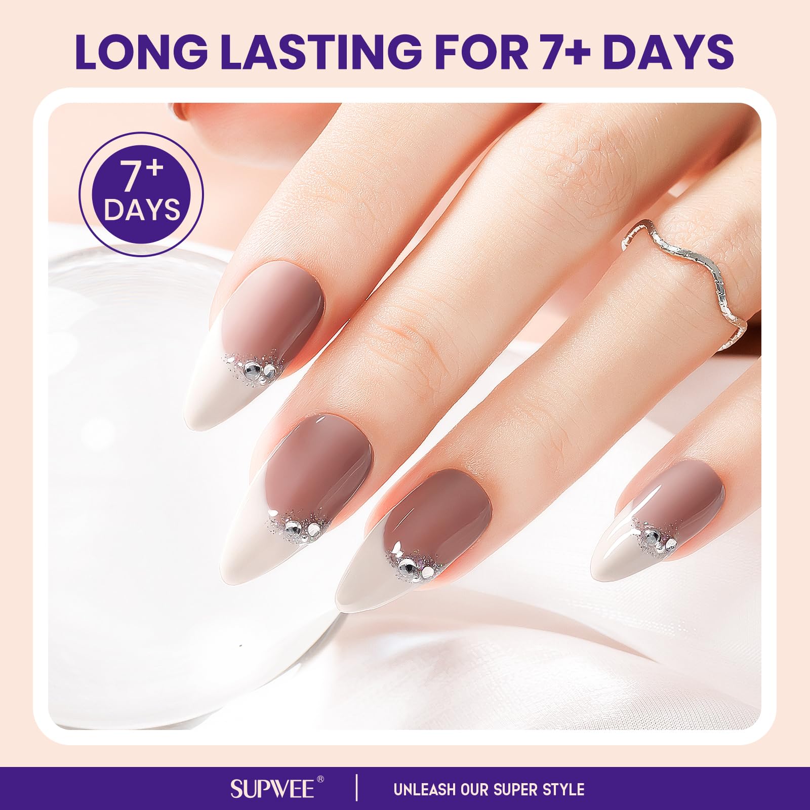 SUPWEE vernis brun, séchage rapide de 3 à 5 minutes par couche