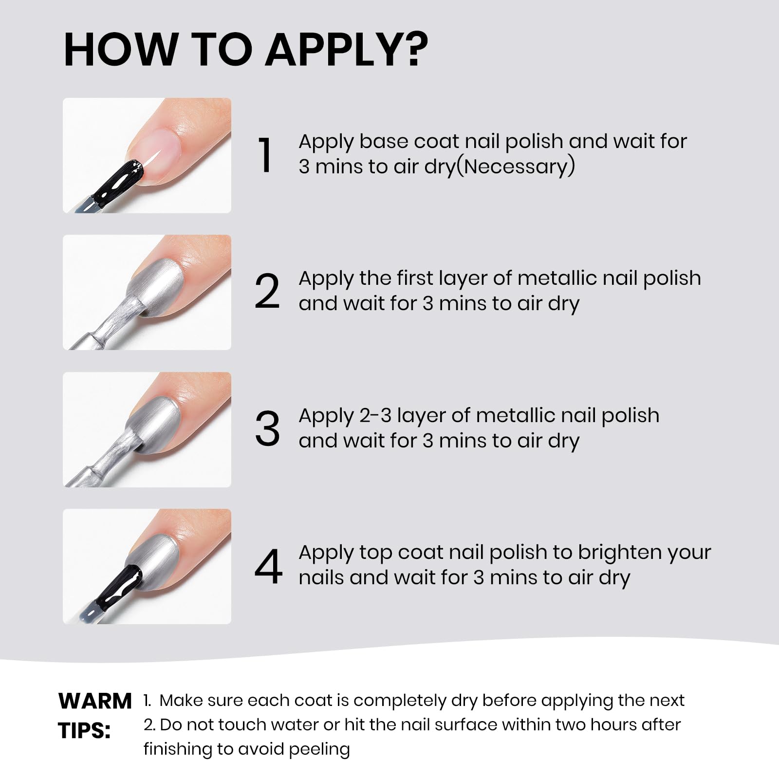 SUPWEE vernis multi-usage pour mains et pieds brillants