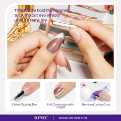 SUPWEE vernis œil-de-chat avec aimant pour motifs précis.