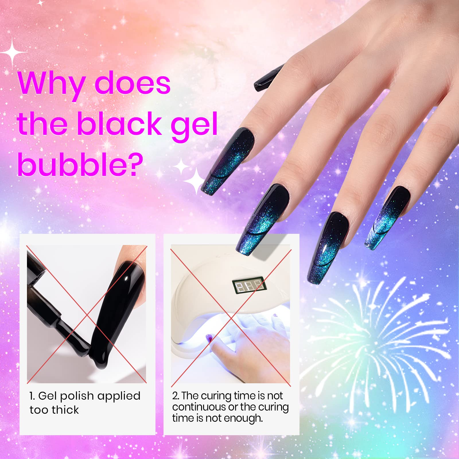 SUPWEE Vernis Gel Cat Eye avec aimant offre un résultat unique.
