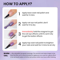 Application facile du vernis Cat Eye SUPWEE en plusieurs couches