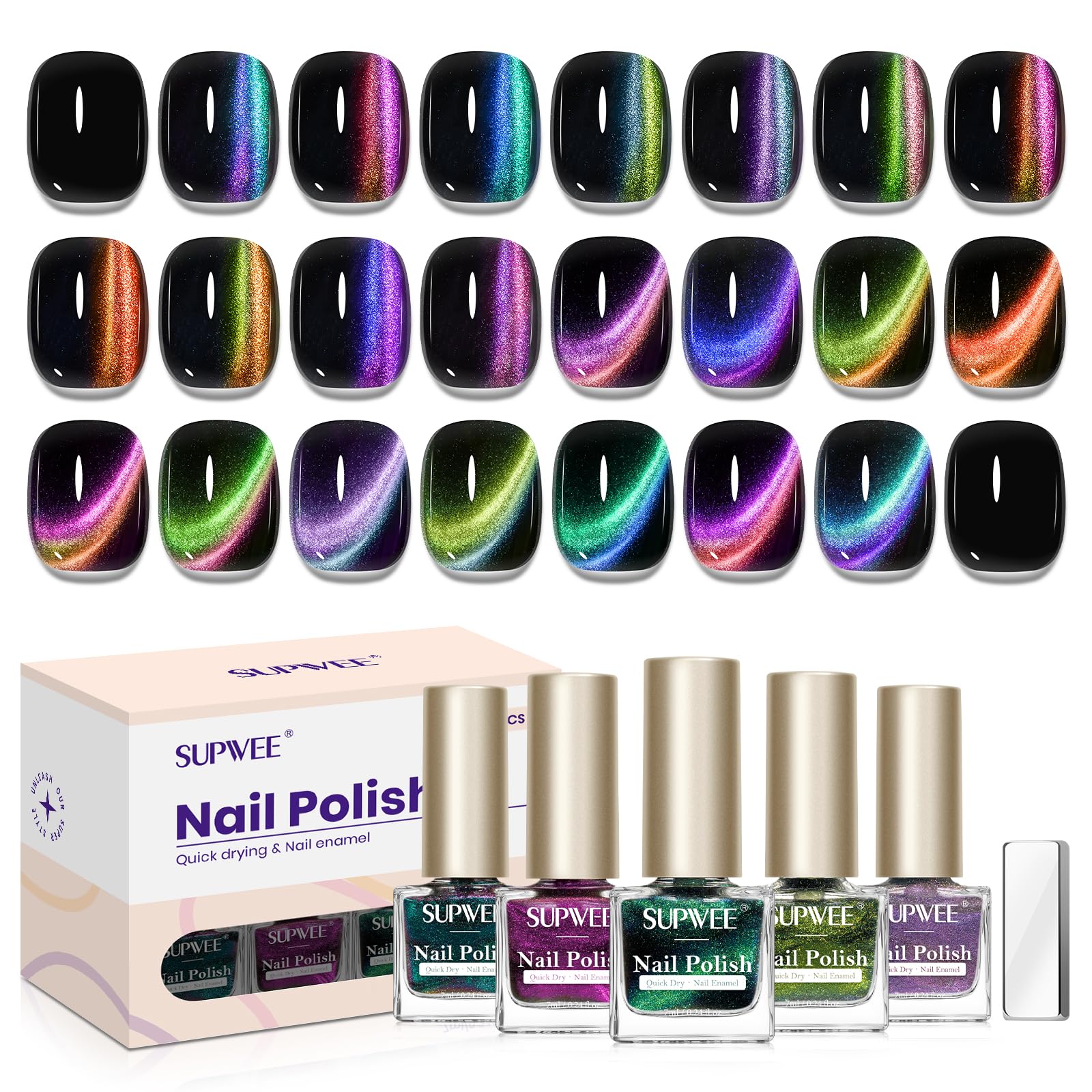 SUPWEE Cat Eye – 12 couleurs pour un effet captivant sans lampe