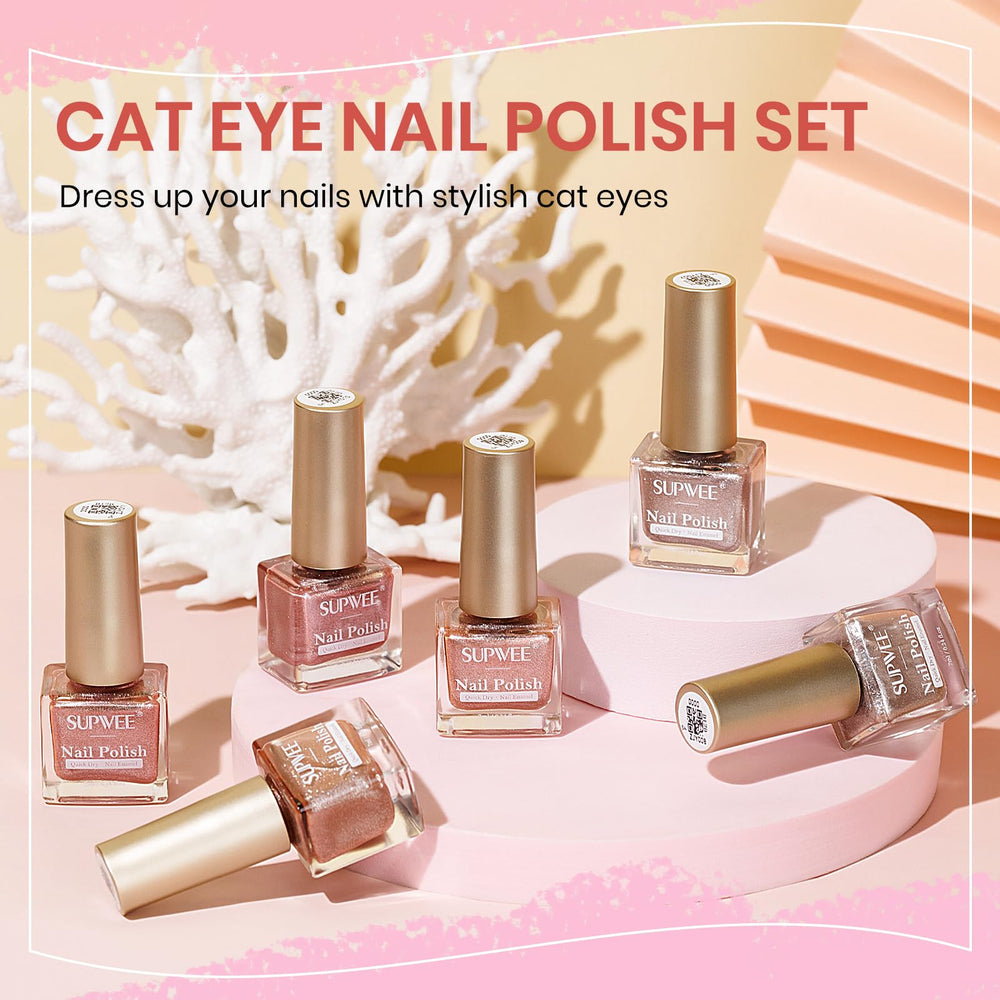 Vernis SUPWEE finition brillante et glamour sur les ongles.