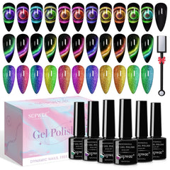 SUPWEE Vernis Gel Cat Eye Galaxie: rendu durable et spectaculaire.