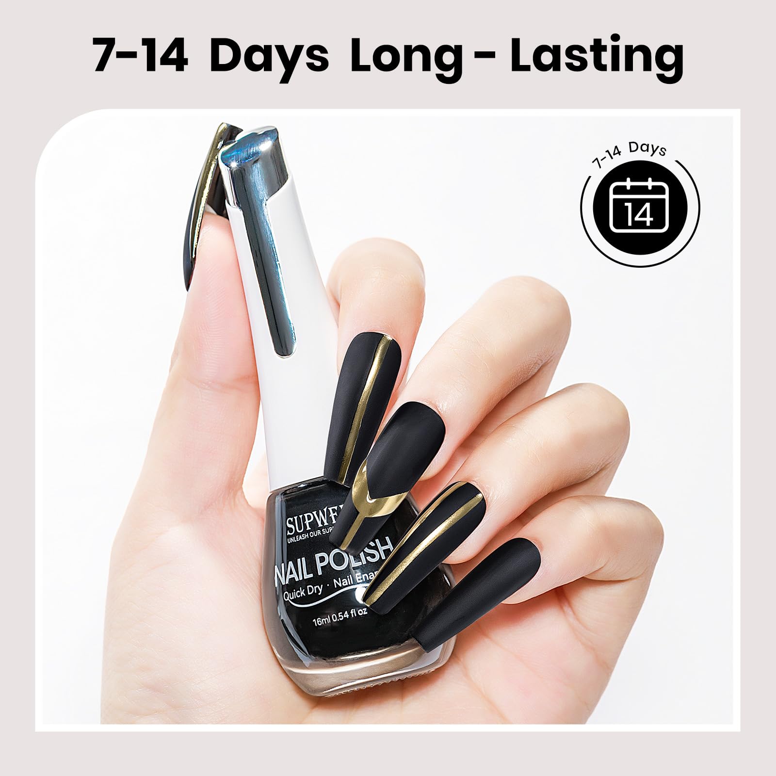 Base et top coat pour protéger le vernis SUPWEE noir.