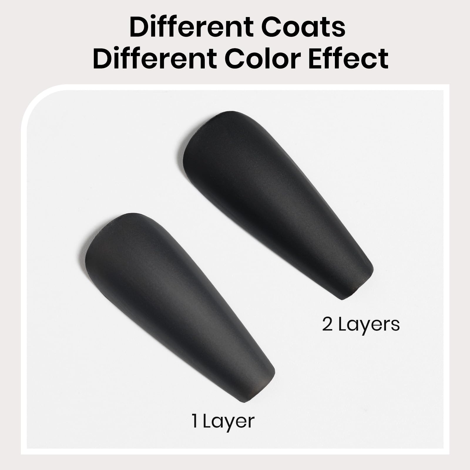 SUPWEE vernis noir avec couverture opaque en 1–2 couches.