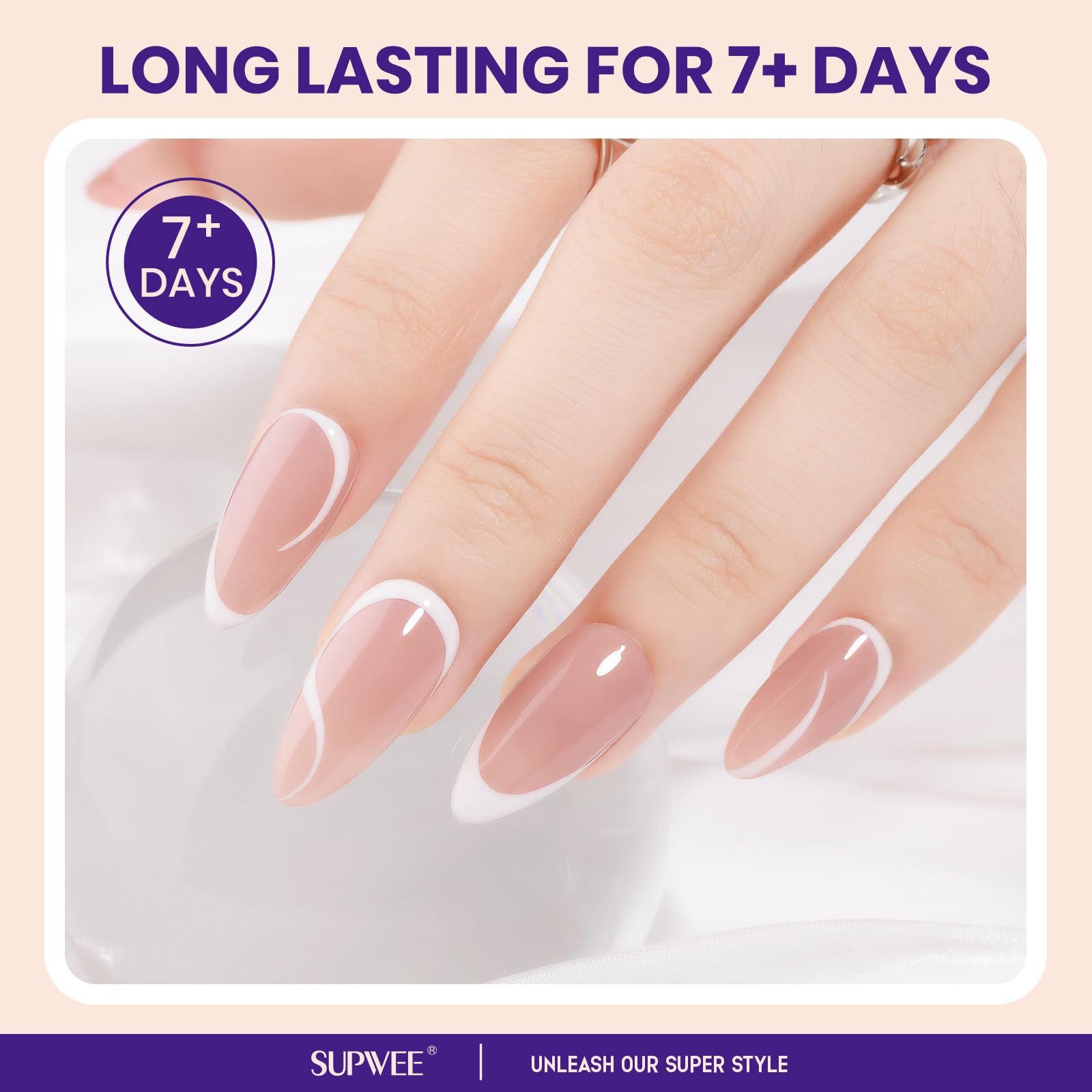 SUPWEE Vernis Nude – fini lustré durable et élégant.