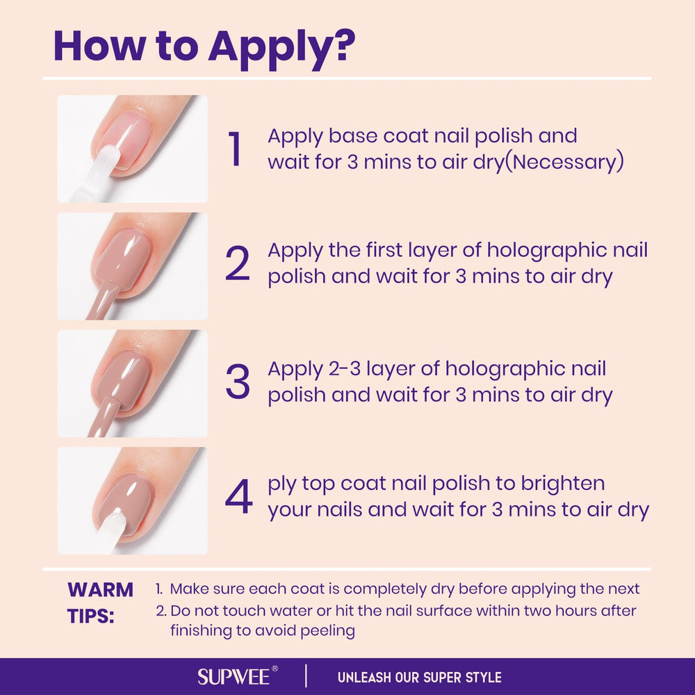 SUPWEE Vernis Nude – formule huile-base pour une tenue durable.