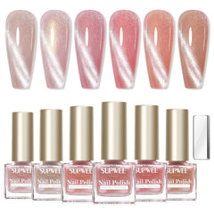 Vernis SUPWEE œil-de-chat sur le flacon, effet cat-eye pour des ongles sophistiqués.