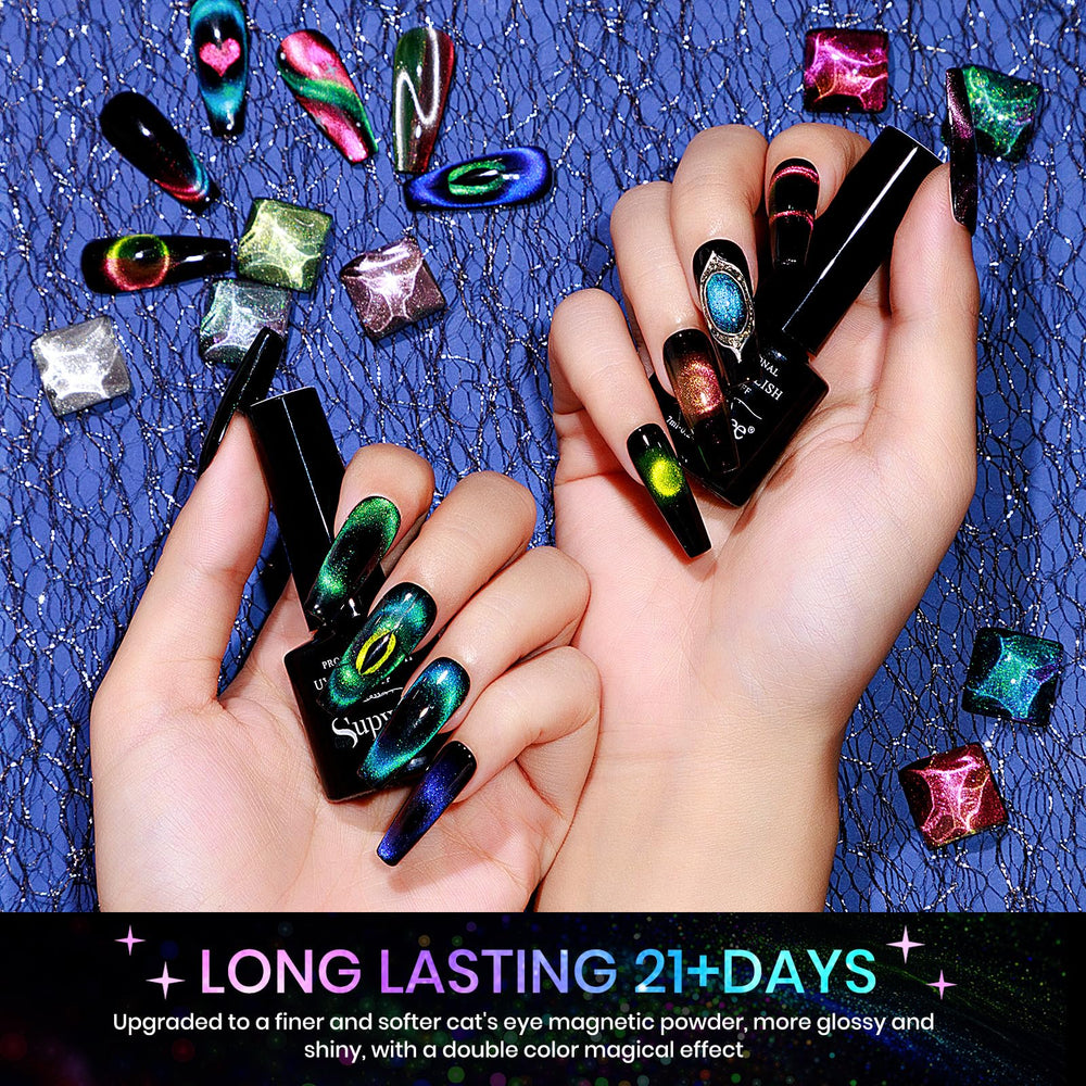 SUPWEE vernis œil-de-chat couleur 04, application lisse.