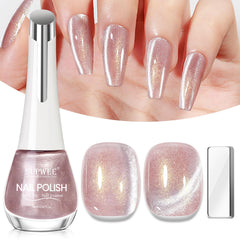 SUPWEE vernis œil-de-chat rose Aurora, effet œil-de-chat tendance pour manicure rapide