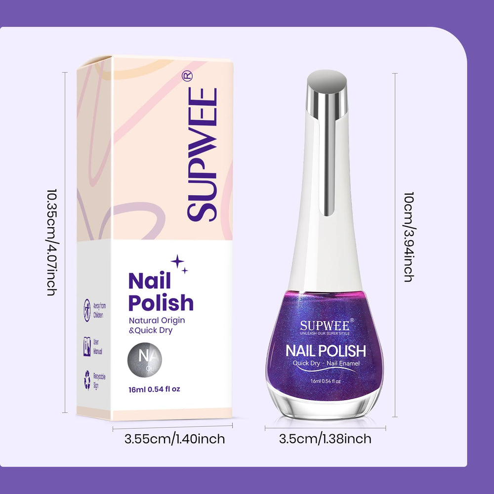 Emballage cadeau élégant du vernis SUPWEE œil-de-chat violet.