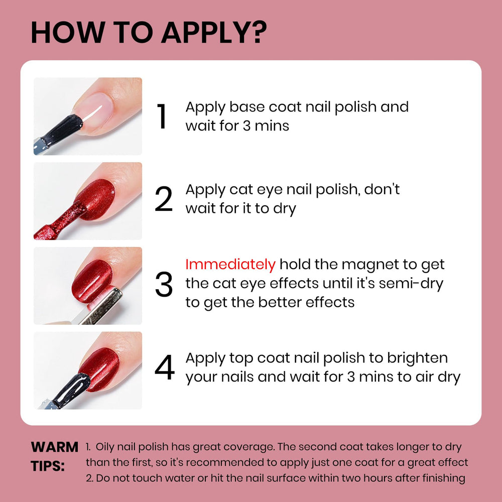Vernis SUPWEE À base d'huile pour tenue longue durée.
