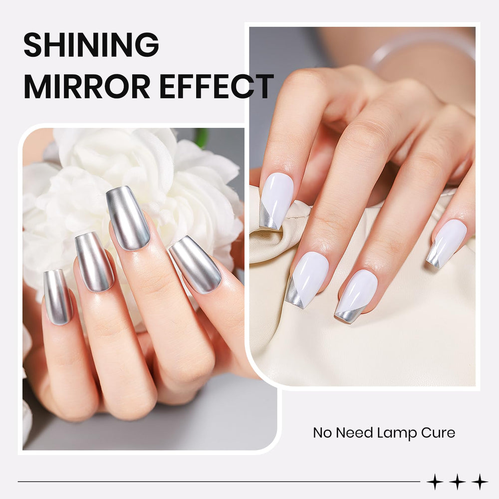 SUPWEE vernis argent miroir sèche à l’air en quelques minutes