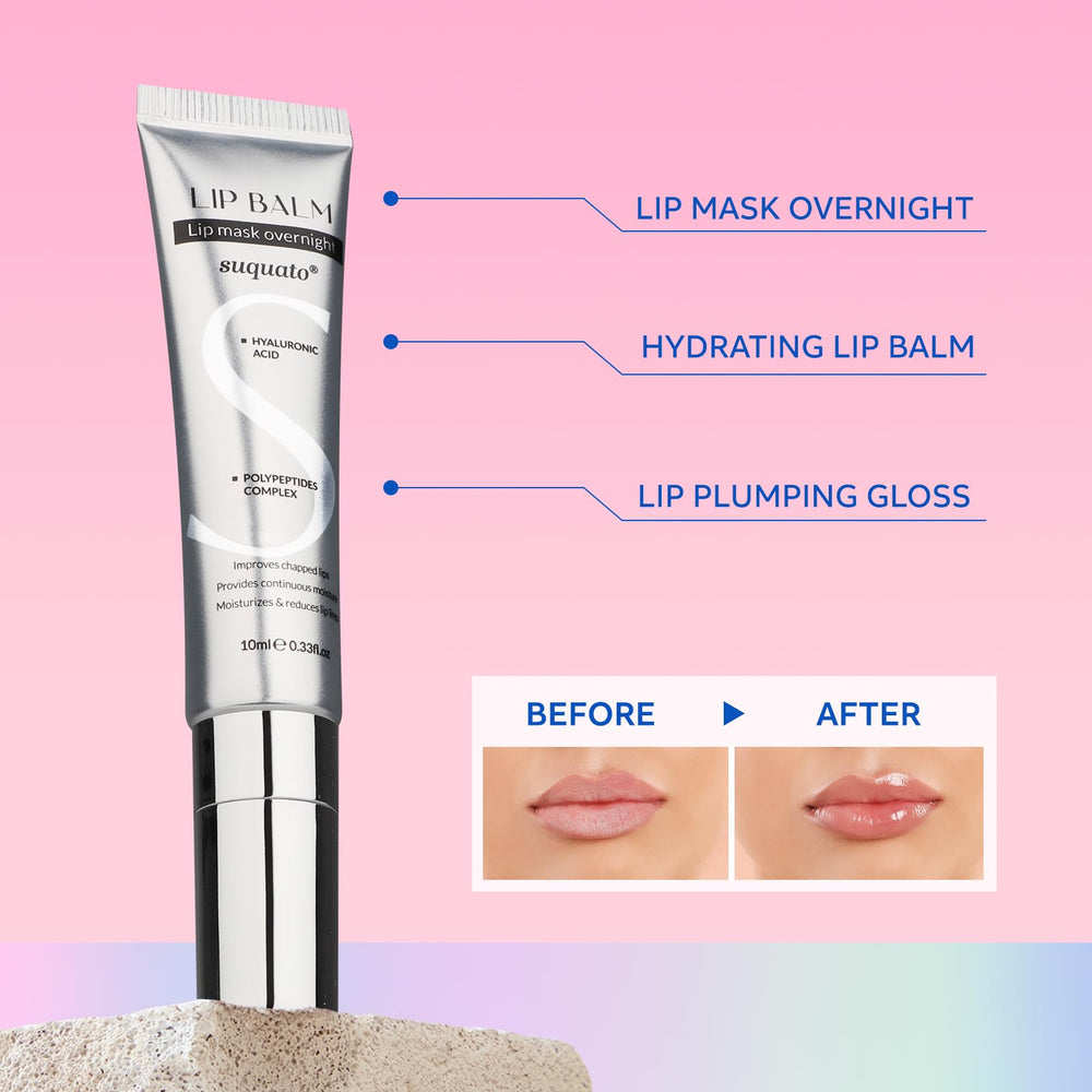 Suquato: texture du baume hydratant qui nourrit et apaise les lèvres.