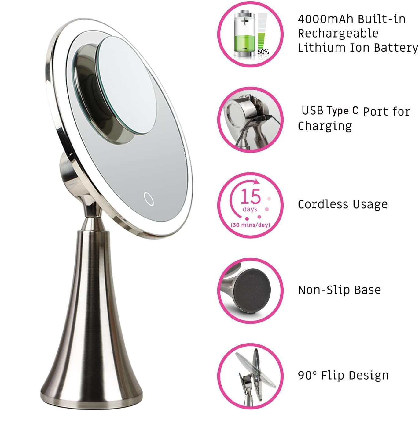 Design élégant Surdy miroir vanity pour votre espace beauté