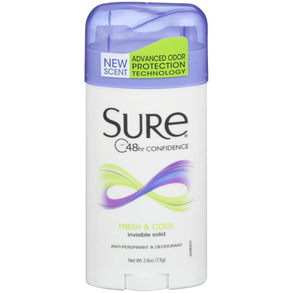 Sure déodorant-antitranspirant invisible solide fraiche et vivifiante pour une protection durable et discrete