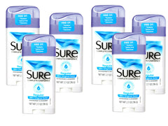 Sure antiperspirant solide emballage montrant protection discrète au quotidien.