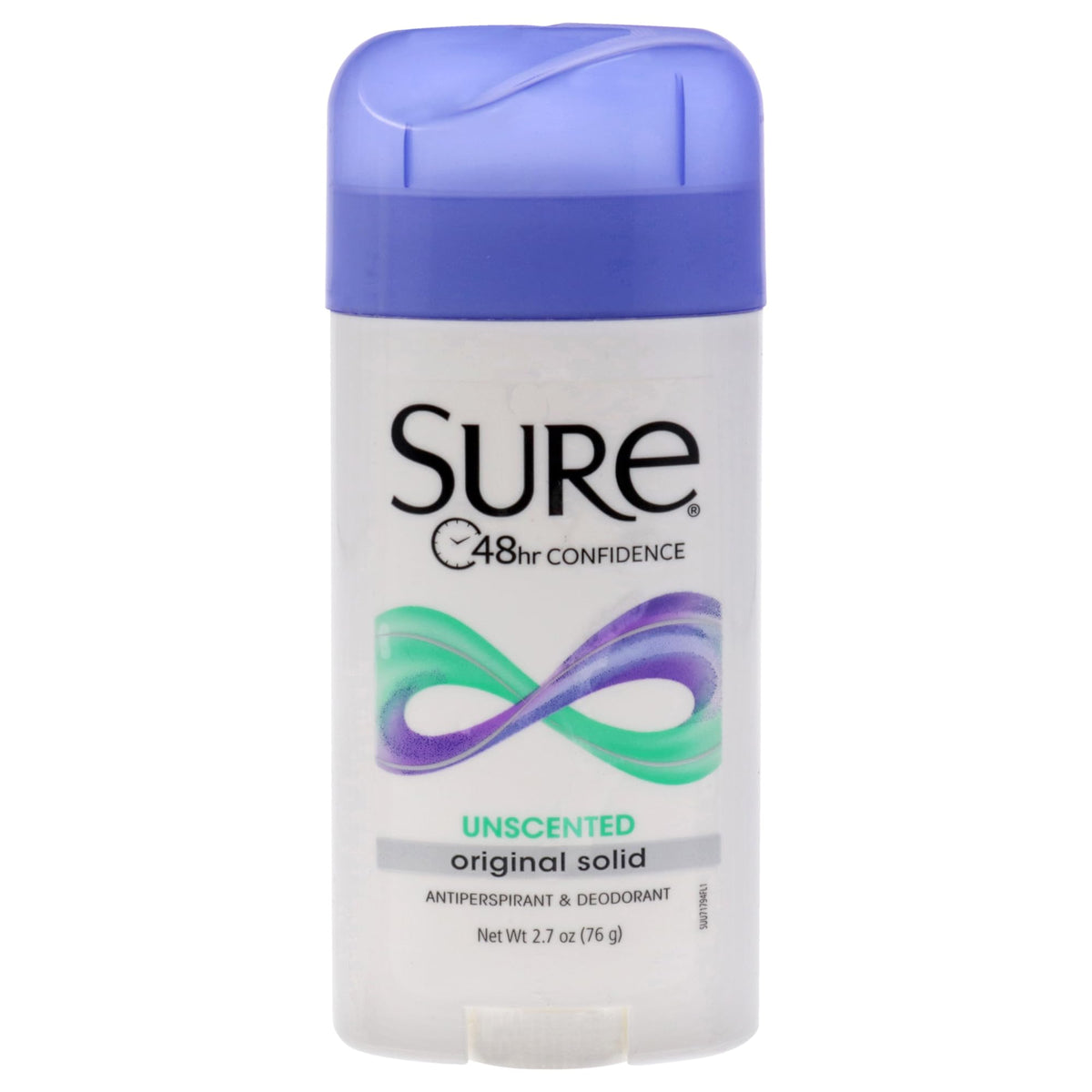 Déodorant Sure Original Solide sans parfum, pack de 6, protection durable.