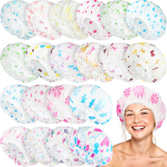 Sureio bonnet-douche multicolore, protège les cheveux pendant la douche et évite les dégâts.