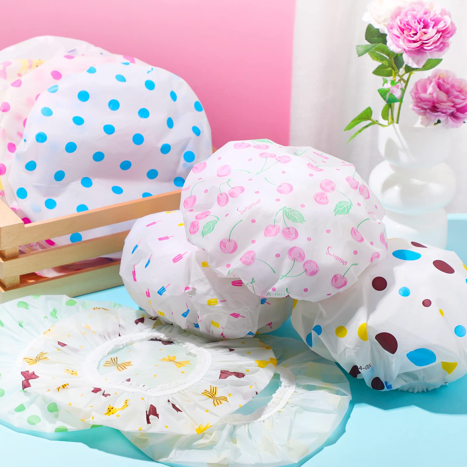 Sureio bonnet-douche lavable, réutilisable et simple à nettoyer après utilisation.