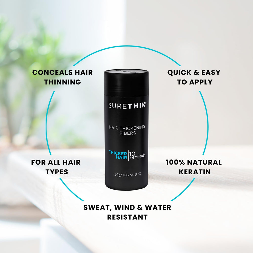 Surethik-texture-fibres montrant l'aspect naturel et homogène des cheveux.