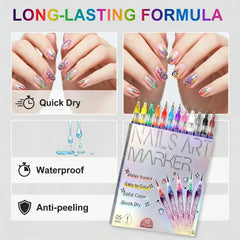 SURFCUZ application rapide sur ongles grâce à la pointe fine et à l'encre à base d'eau