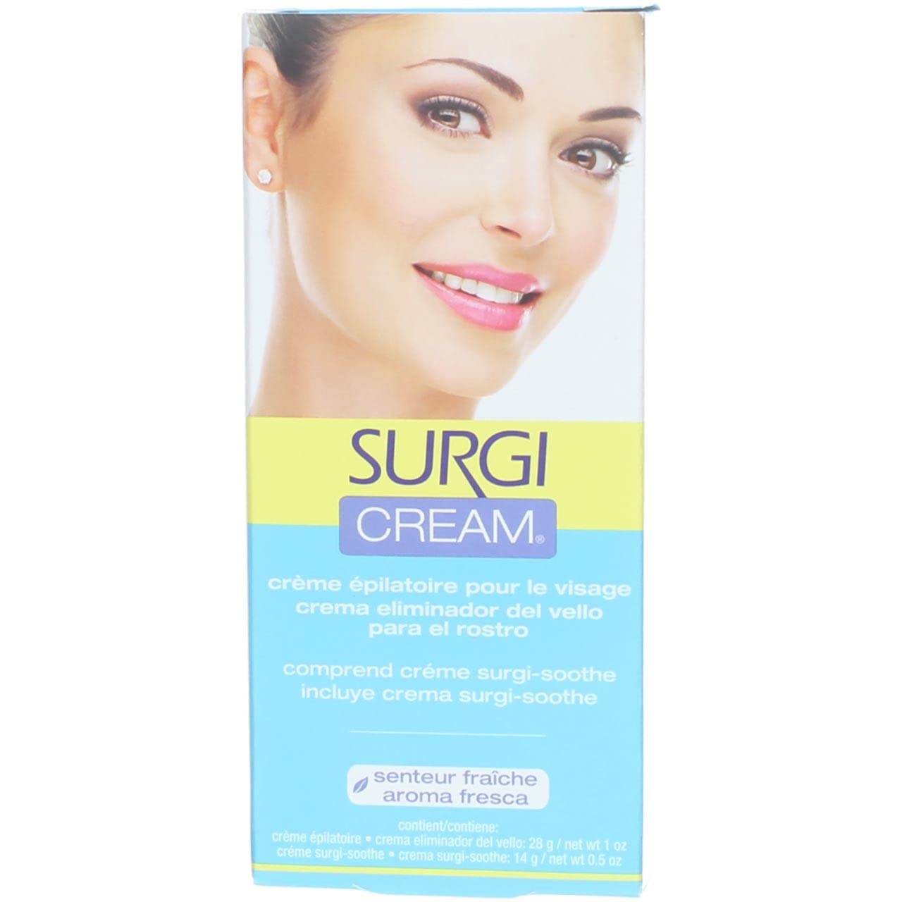 Surgi-Cream Usage rapide — dépilation visage en quelques minutes.
