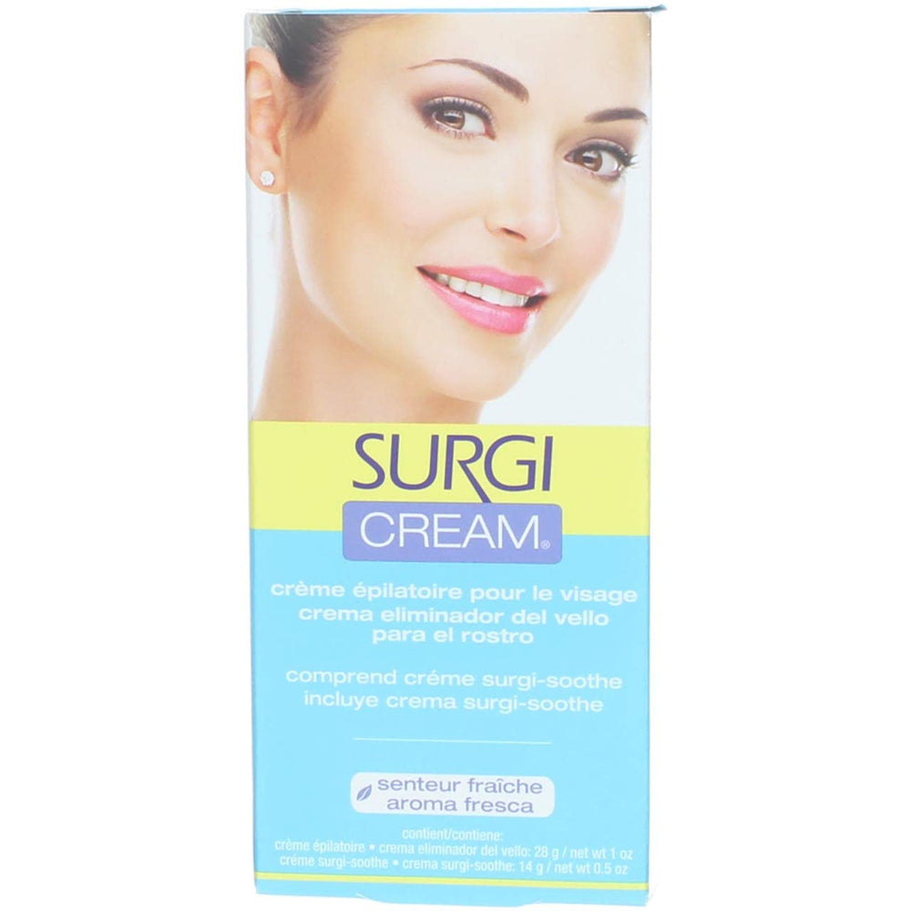 Surgi-Cream Usage rapide — dépilation visage en quelques minutes.