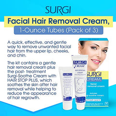 Surgiwax Crème dépilatoire visage — efficacité en 4 minutes pour les zones délicates.