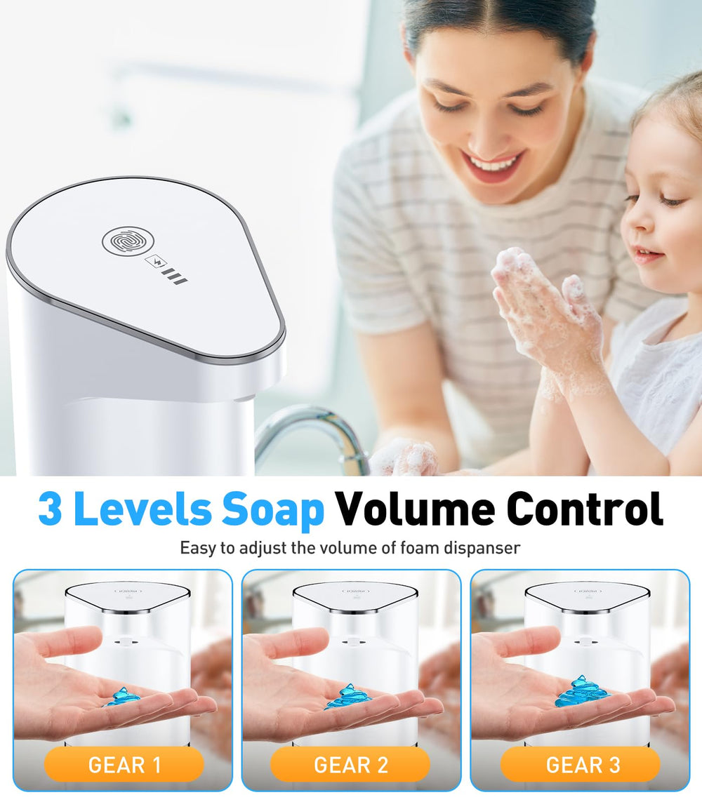 Surpixo distributeur savon IPX5 résistant à l’humidité et éclaboussures.