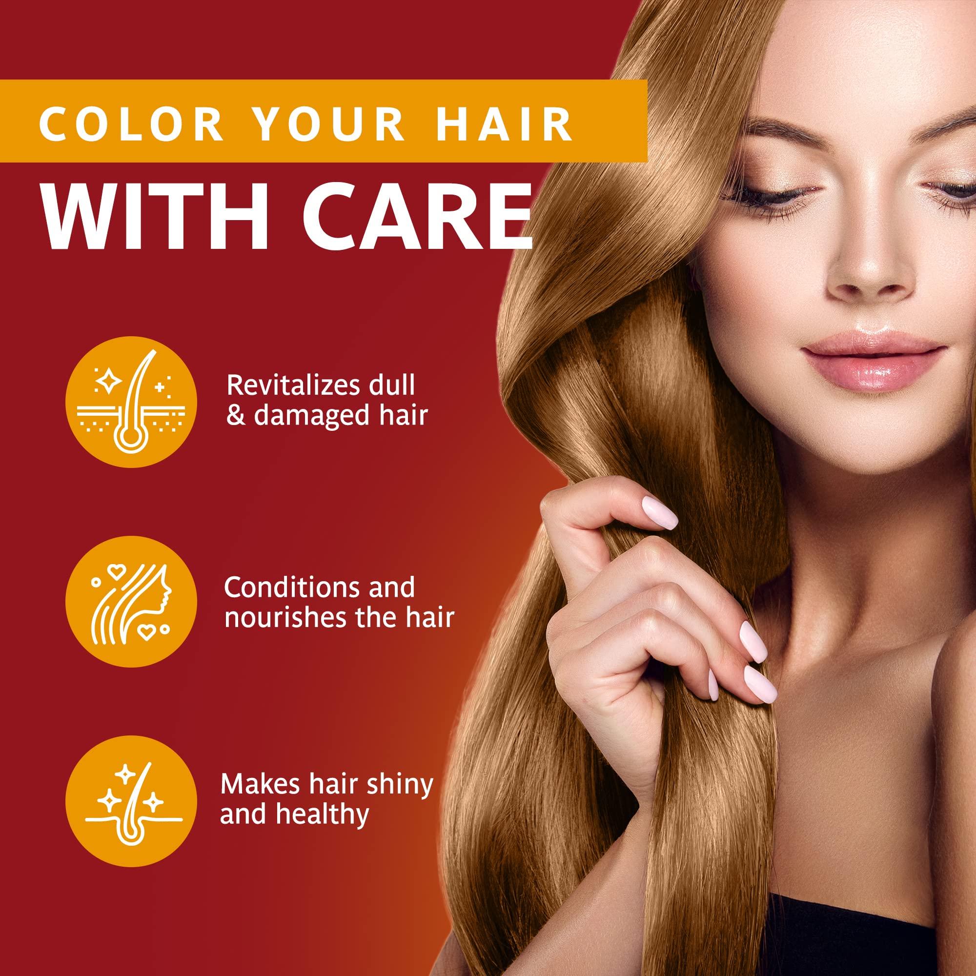 Application-cheveux avec Surya Brasil Crème henné Blond Suédois pour une couleur uniforme.