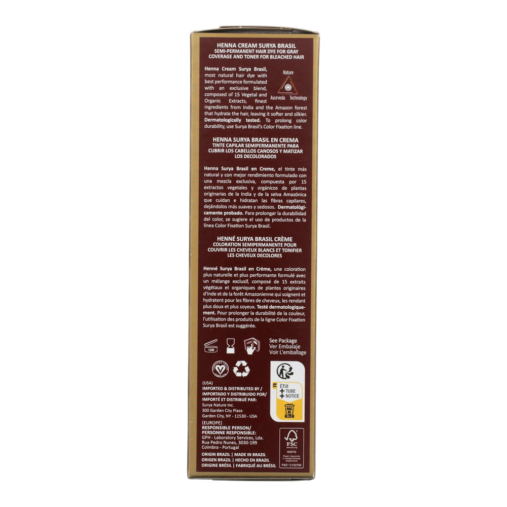 Surya Brasil Creme Henna – brillance naturelle après l’utilisation.