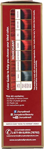Surya Brasil Crème Henna Mahogany – guide clair pour utilisation à domicile