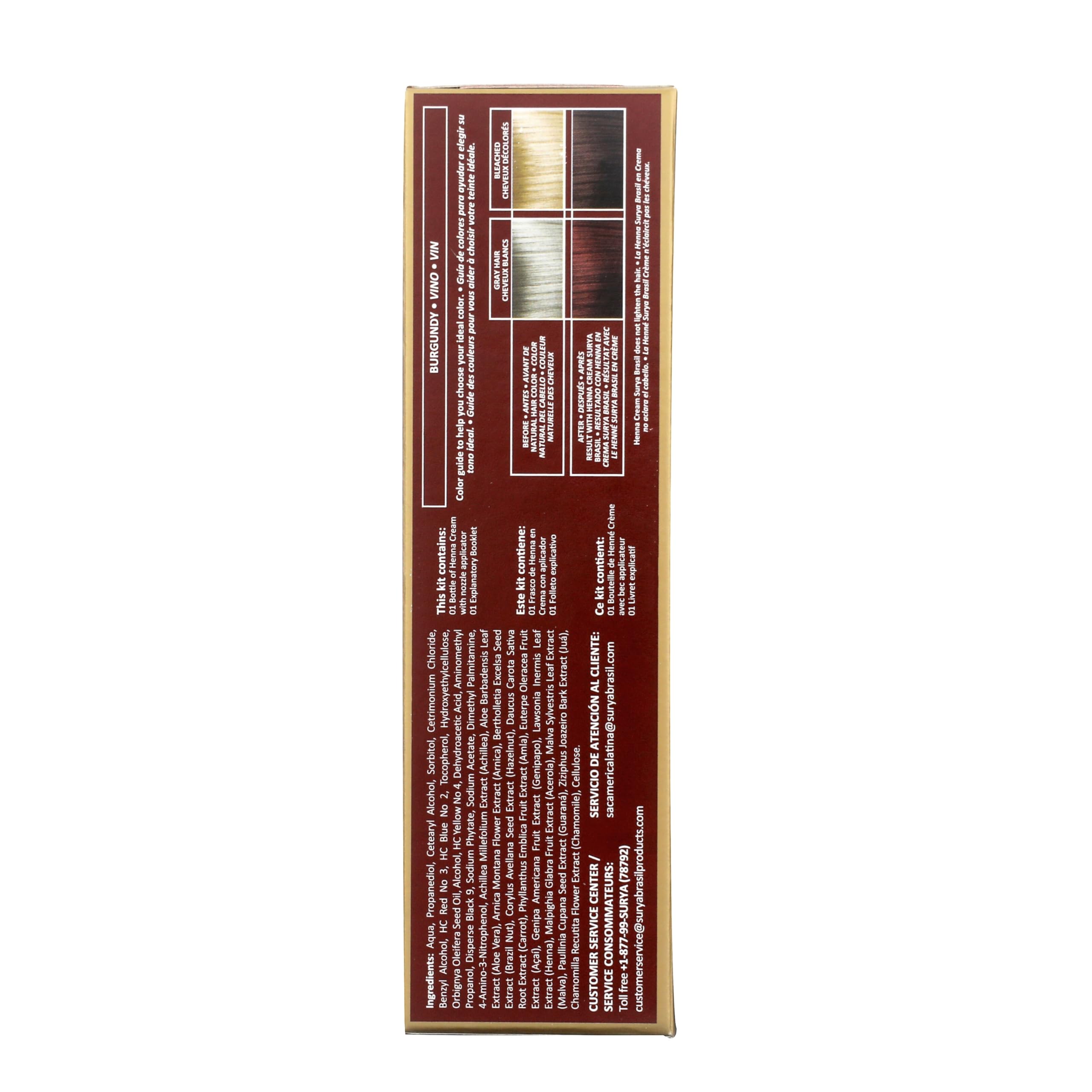 Surya Brasil Crème henné Bourgogne – couleur intense et tenue naturelle.