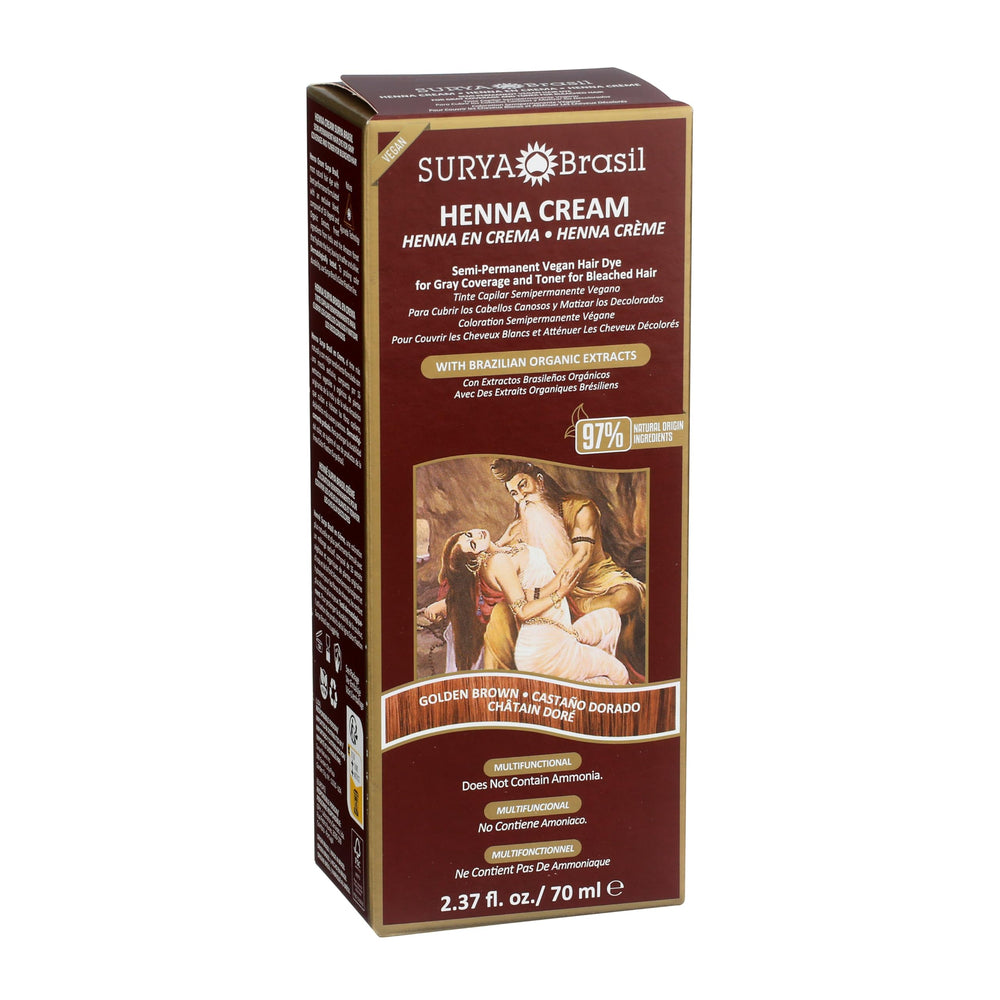 Surya Brasil Creme Henna couverture gris intense et brillance naturelle.