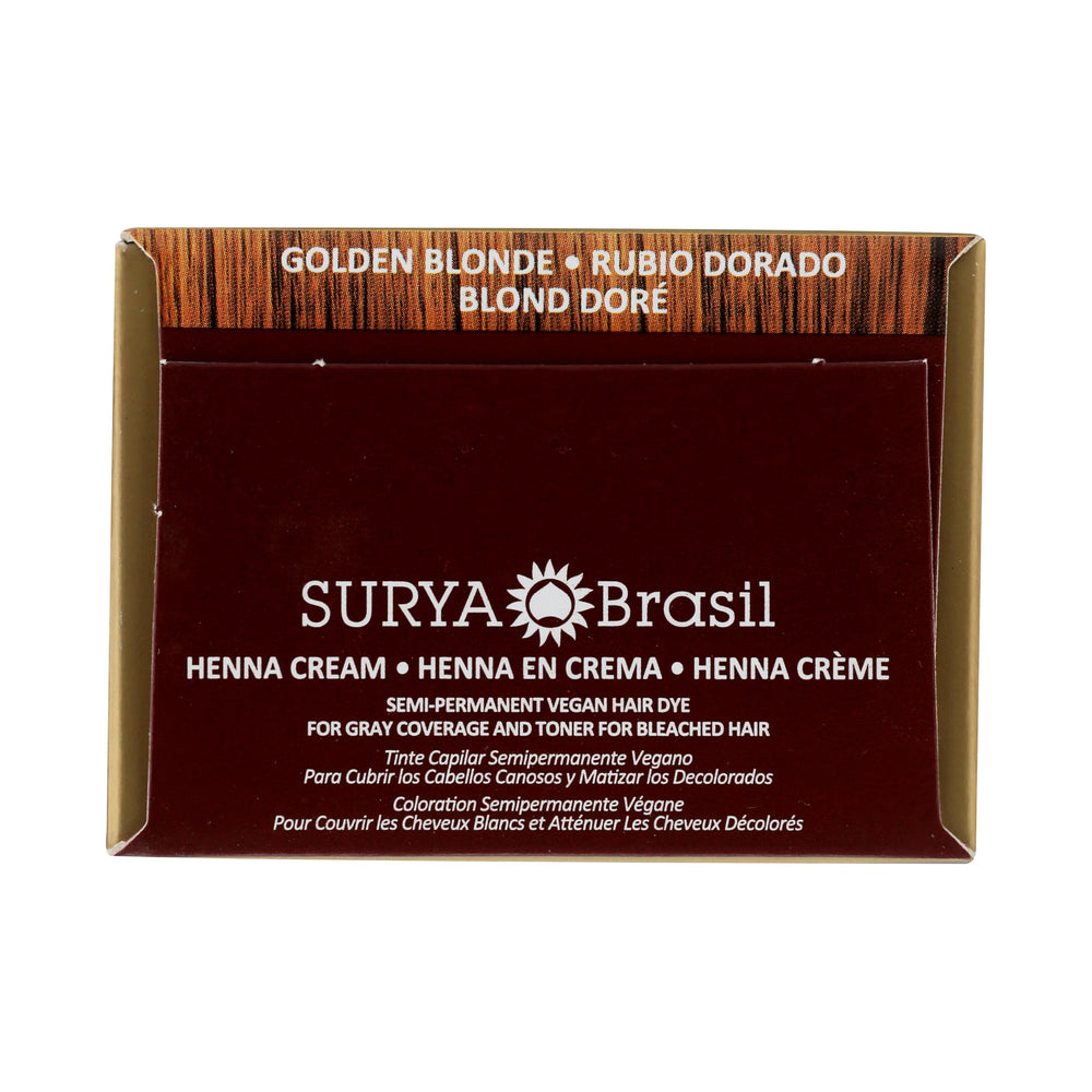 Crème henné doré Surya Brasil non testé sur les animaux et éthique