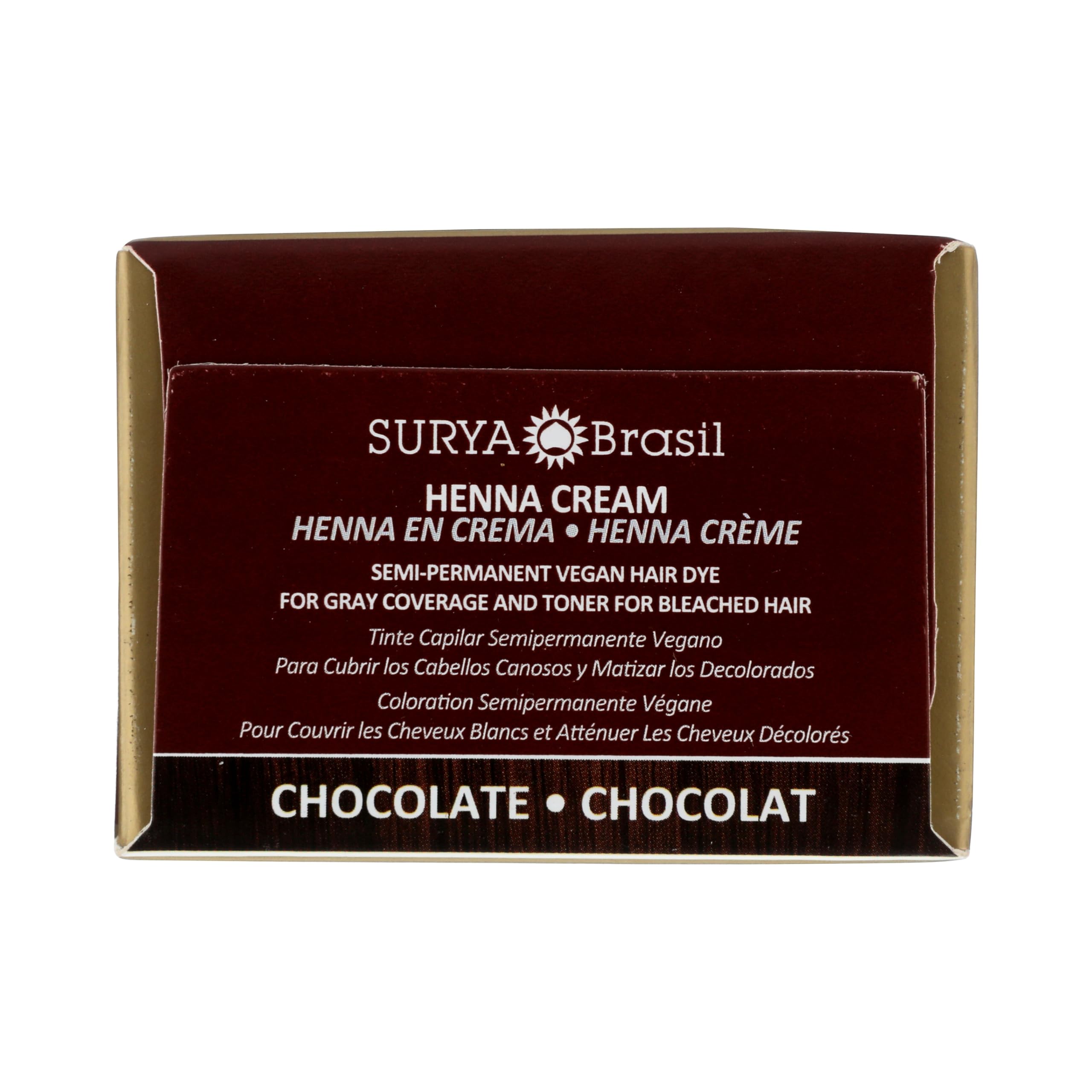 Surya Brasil Henna Crème Chocolat – brillance et hydratation durable après coloration.