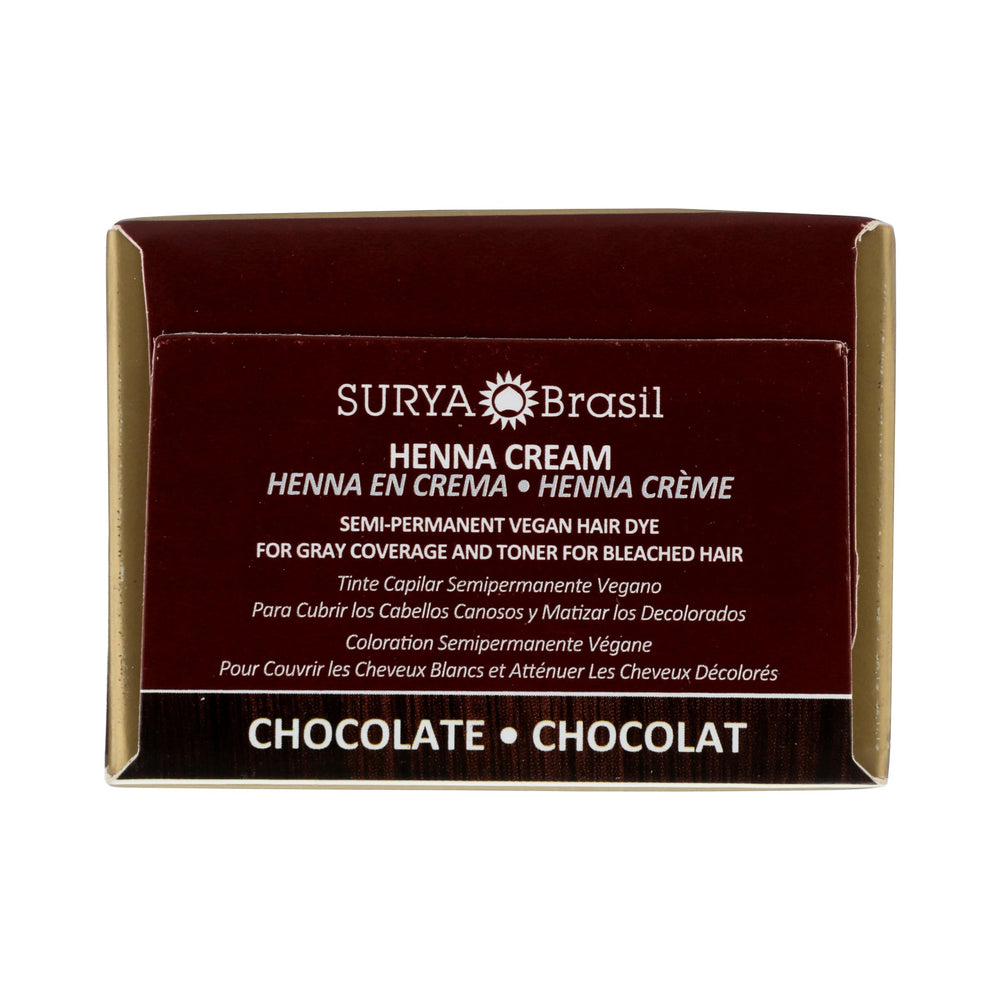Surya Brasil Henna Crème Chocolat – brillance et hydratation durable après coloration.