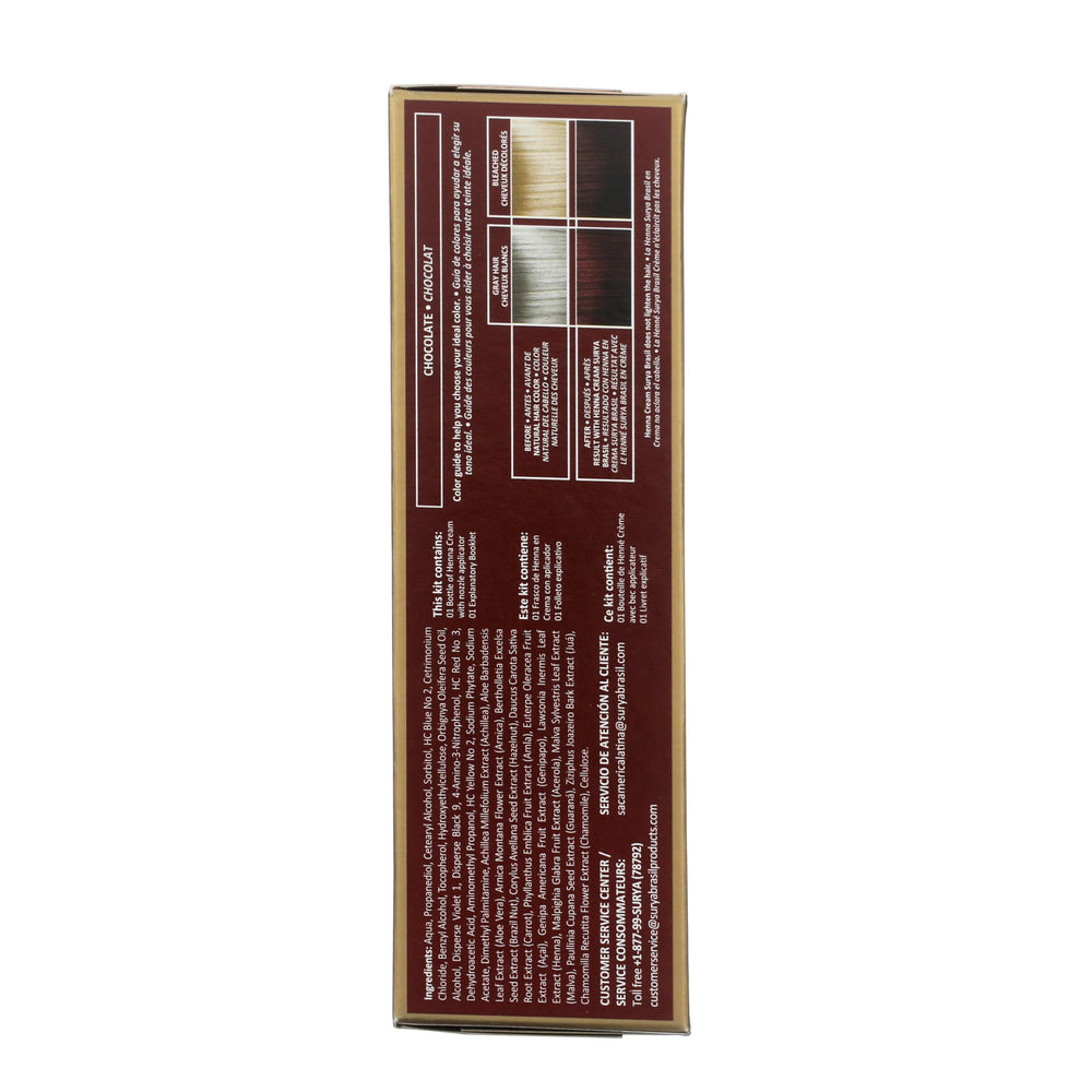 Surya Brasil Henna Crème Chocolat – préparation facile et uniformité de couleur.