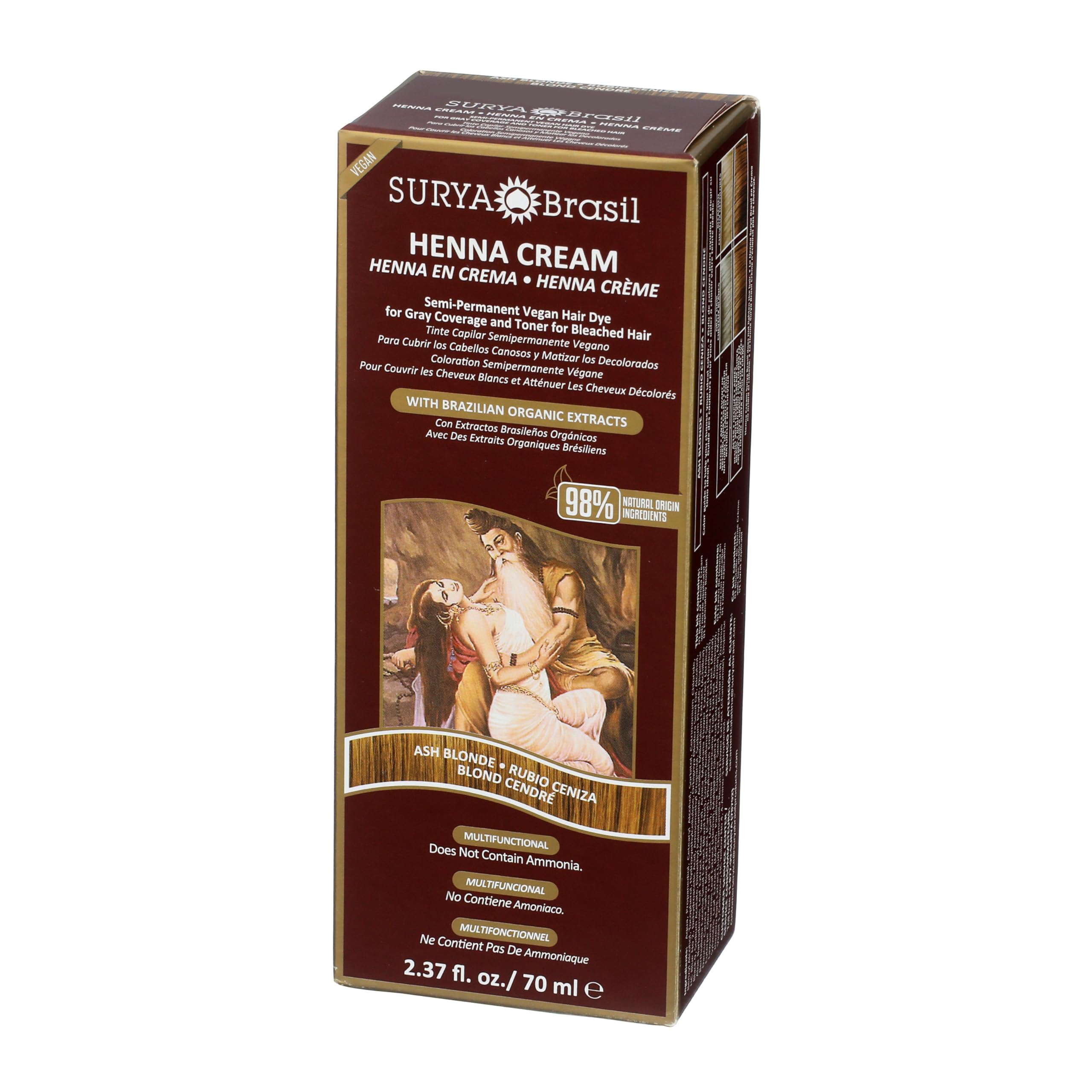 Surya Brasil Henna Cream Couverture Gris — couvre les cheveux gris avec naturel