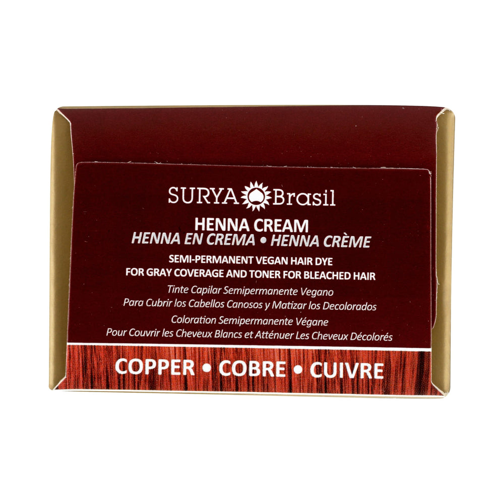 Emballage éco responsable et certification cruelty free de Surya Brasil Henna Crème.