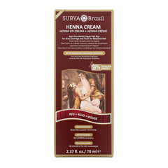 Surya Brasil Henna Creme Rouge – bouteille affichant couleur rouge riche et naturelle