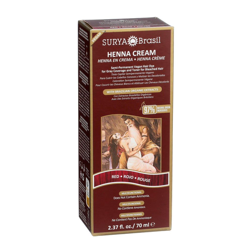Surya Brasil Henna Creme Rouge – emballage écoresponsable et sans cruauté