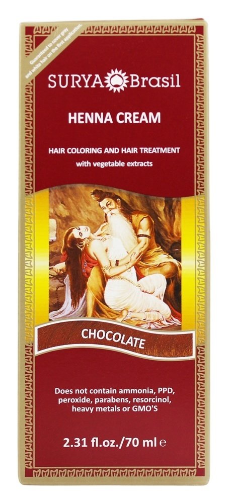 Surya Henna Crème Chocolat: texture crème facilitant une application douce.