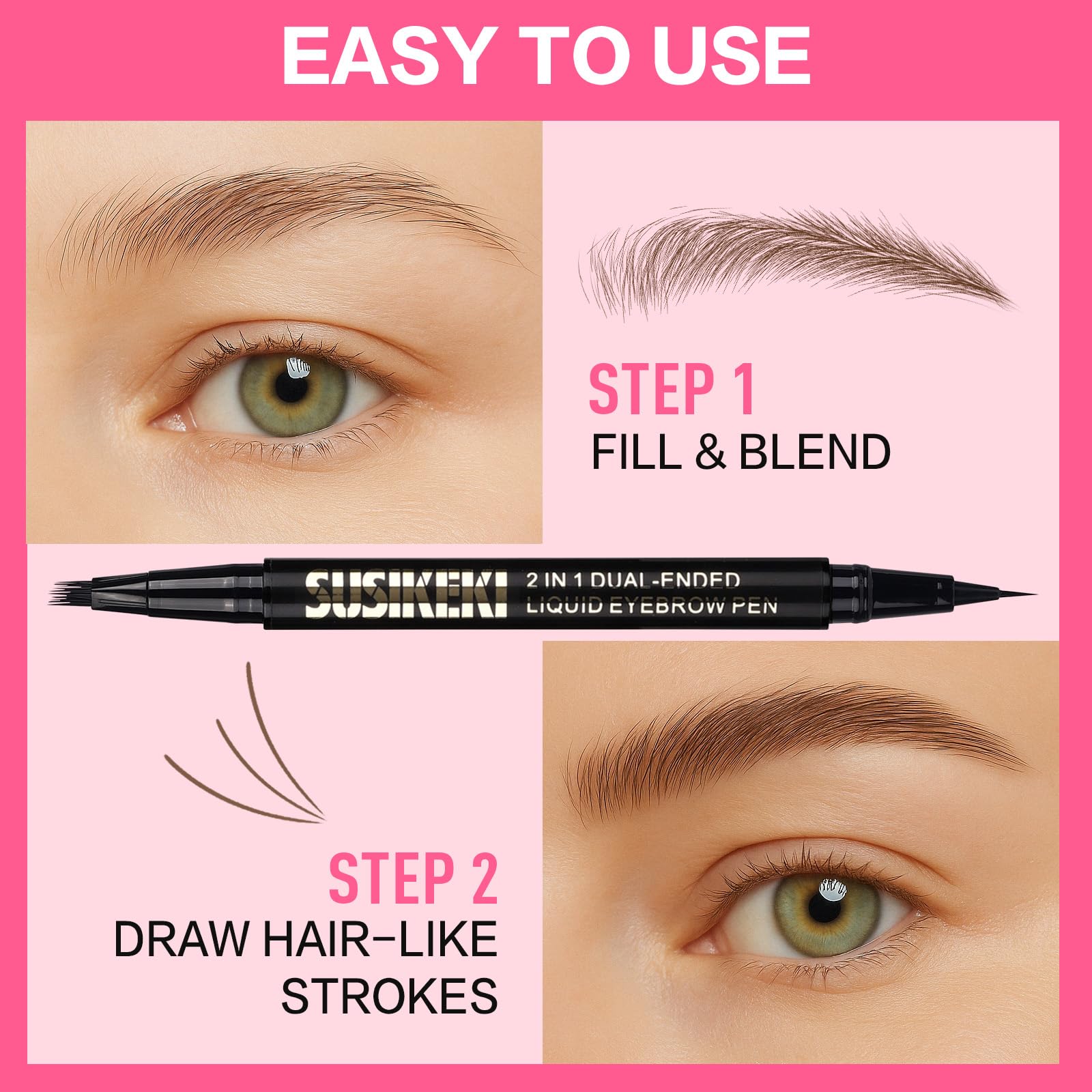 SUSIKEKI applicateur en mouvement pour dessiner les sourcils.