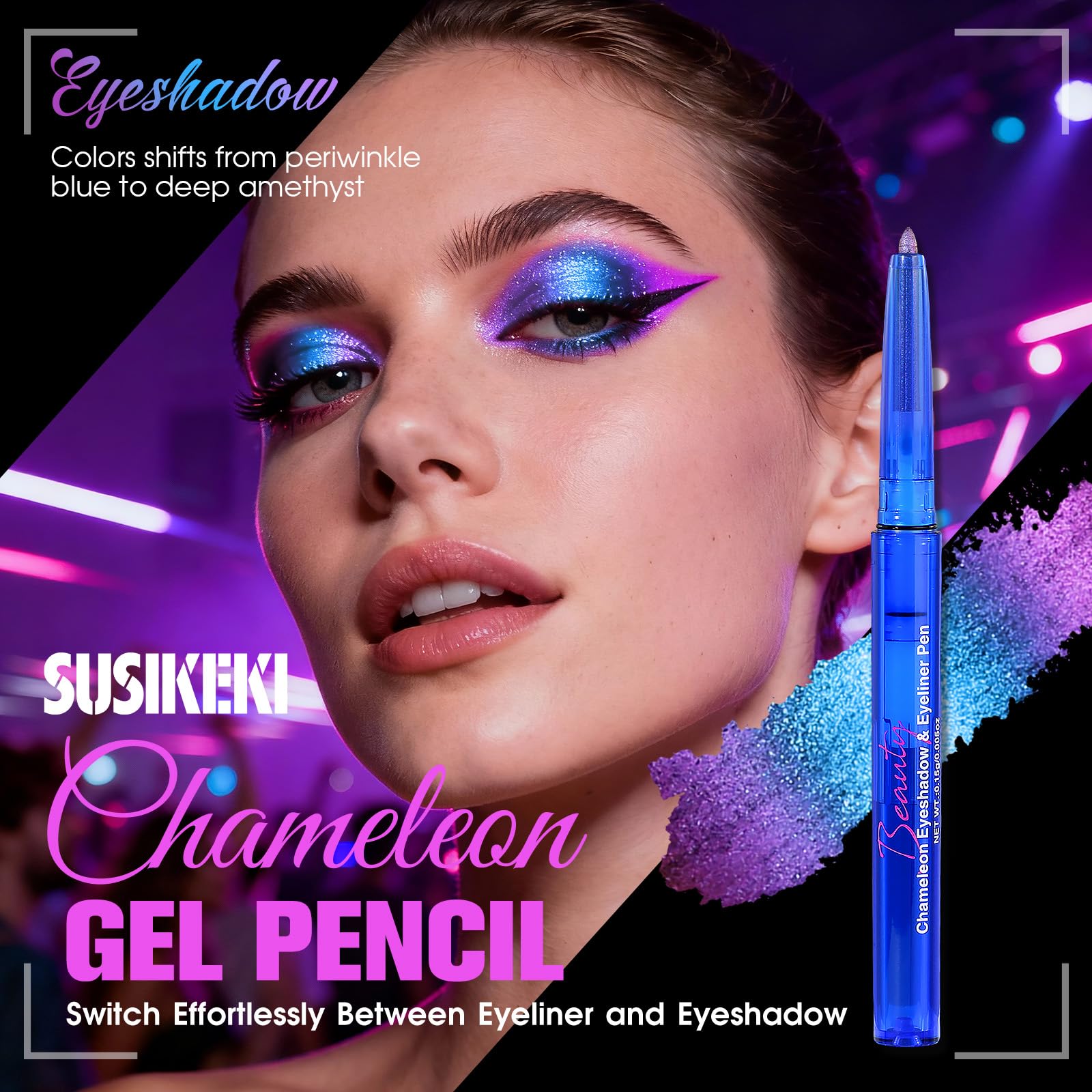 SUSIKEKI Ombre Gel Chameleon améthyste profond: couleur changeante selon la lumière.